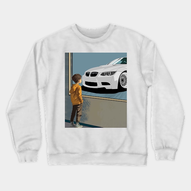 BMW M3 e92 Kids Dreams Crewneck Sweatshirt by Rebellion Store